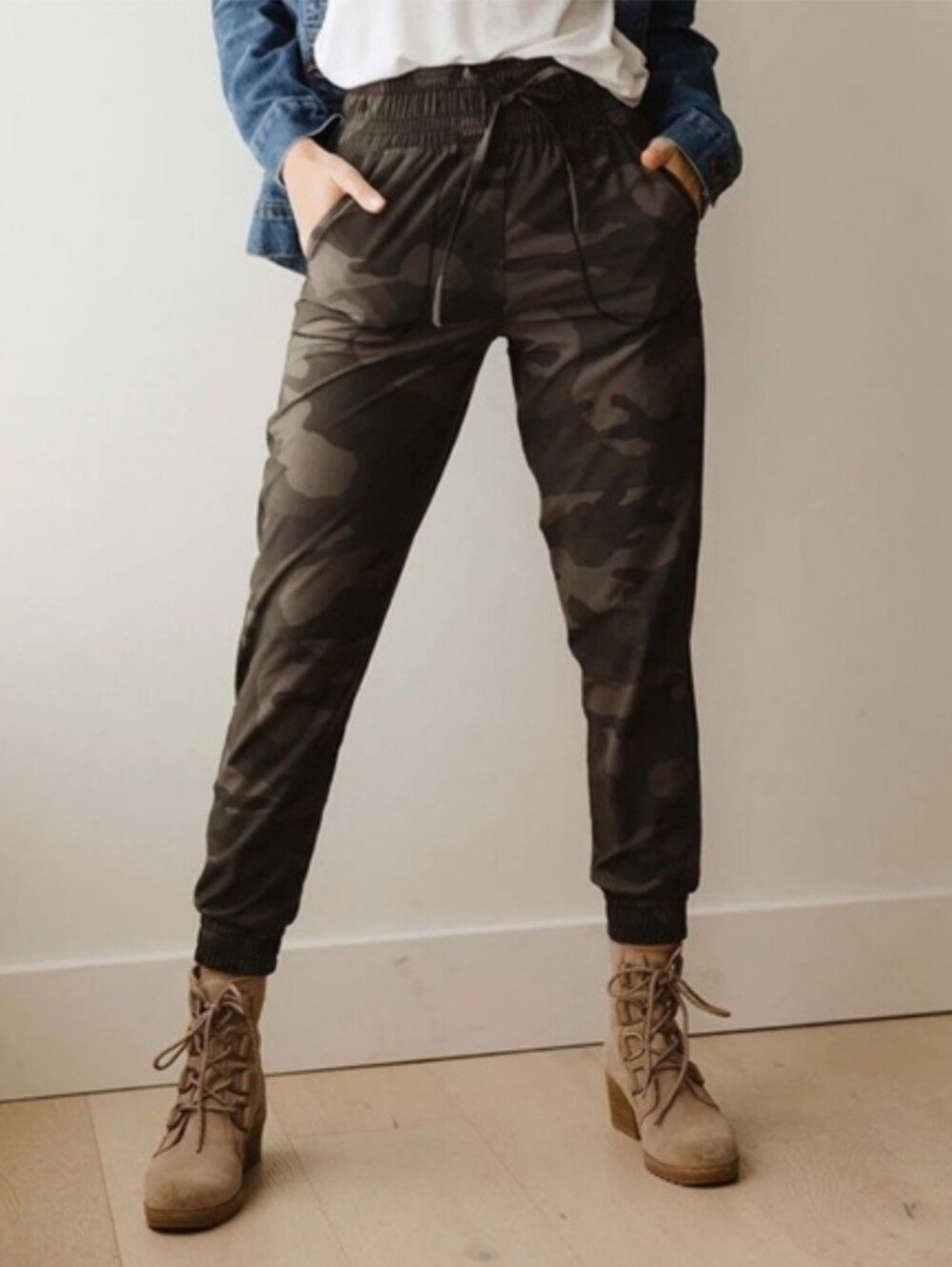 Womens Medium Albion Charcoal Camo Jogger Pants